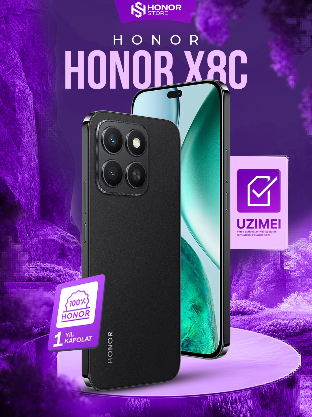 Uz Bestbuy: Product 02   乌兹优选：物品02 -   Honor 8C  8+256GB Black